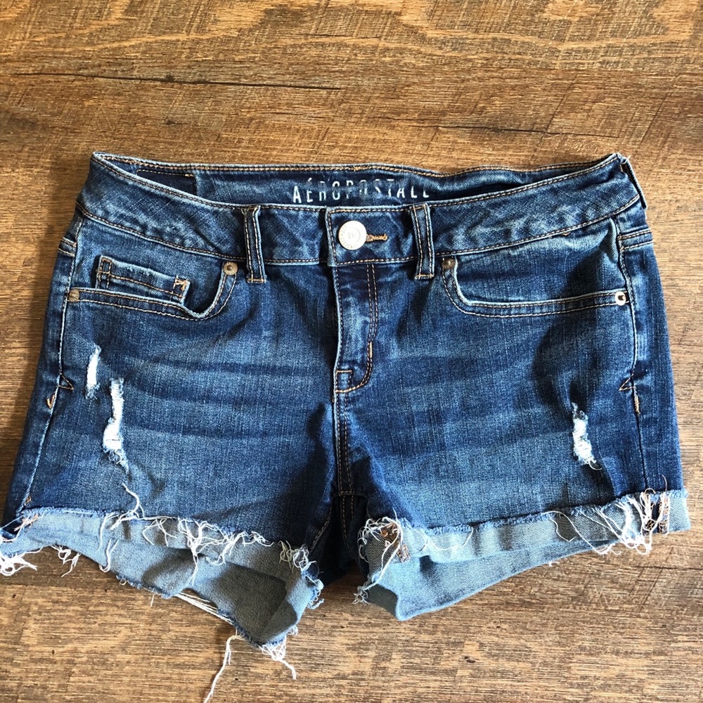 Aeropostale jean shorts with rips
